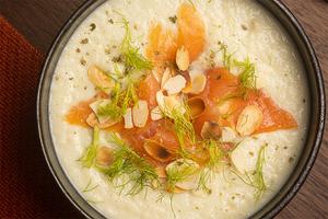 Crème de fenouil, amande et saumon de Bérangère Philippon